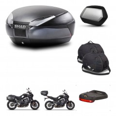 SHAD Maletas SH35 PREMIUM + soporte montaje baul SH48 accesorios DARK GREY KIT-465668
