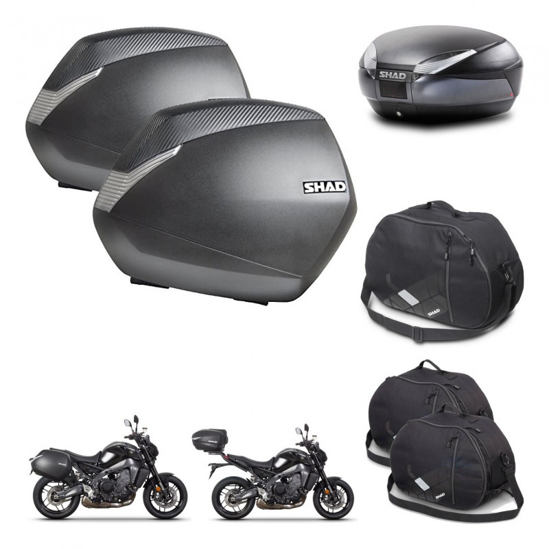 SHAD Baul SH48 + soporte montaje maletas SH36 accesorios DARK GREY PREMIUM KIT-465671