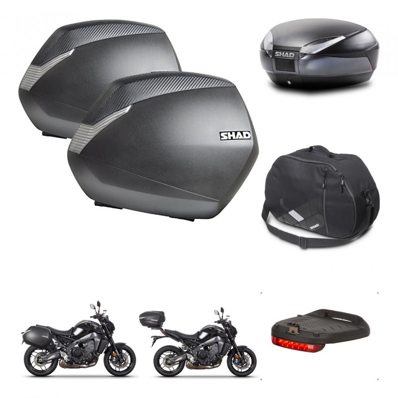 SHAD Baul SH48 + soporte montaje maletas SH36 accesorios DARK GREY PREMIUM KIT-465676