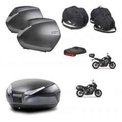 SHAD Baul SH48 + soporte montaje maletas SH36 accesorios DARK GREY PREMIUM KIT-465677