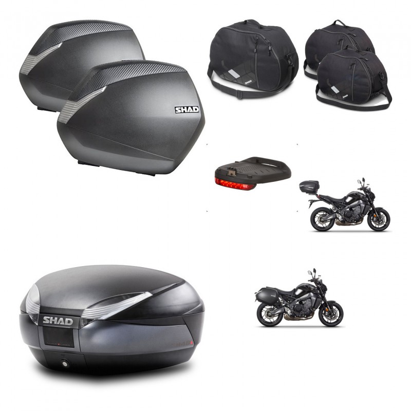 SHAD Baul SH48 + soporte montaje maletas SH36 accesorios DARK GREY PREMIUM KIT-465677