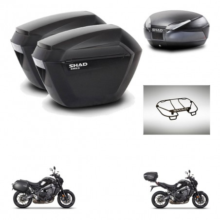 SHAD Baul SH48 + soporte montaje maletas sh23 accesorios DARK GREY PREMIUM KIT-465684