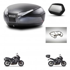 SHAD SH35 PREMIUM suitcases + mounting bracket SH48 trunk accessories DARK GREY KIT-465685