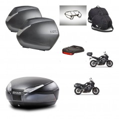 SHAD SH48 trunk + mounting bracket SH36 suitcases accessories DARK GREY PREMIUM KIT-465689