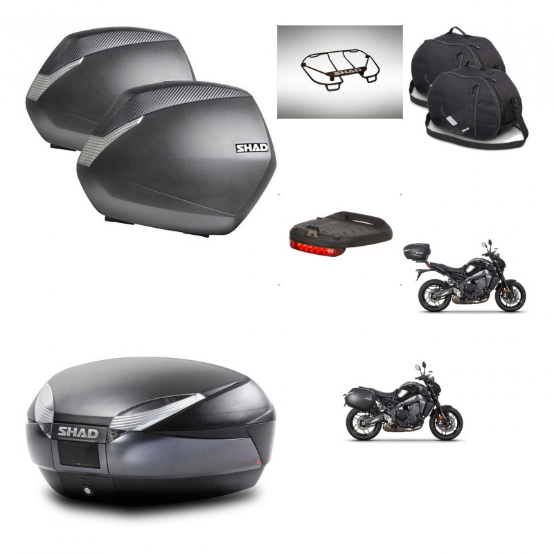 SHAD SH48 trunk + mounting bracket SH36 suitcases accessories DARK GREY PREMIUM KIT-465689