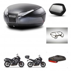 SHAD SH35 PREMIUM suitcases + mounting bracket SH48 trunk accessories DARK GREY KIT-465691