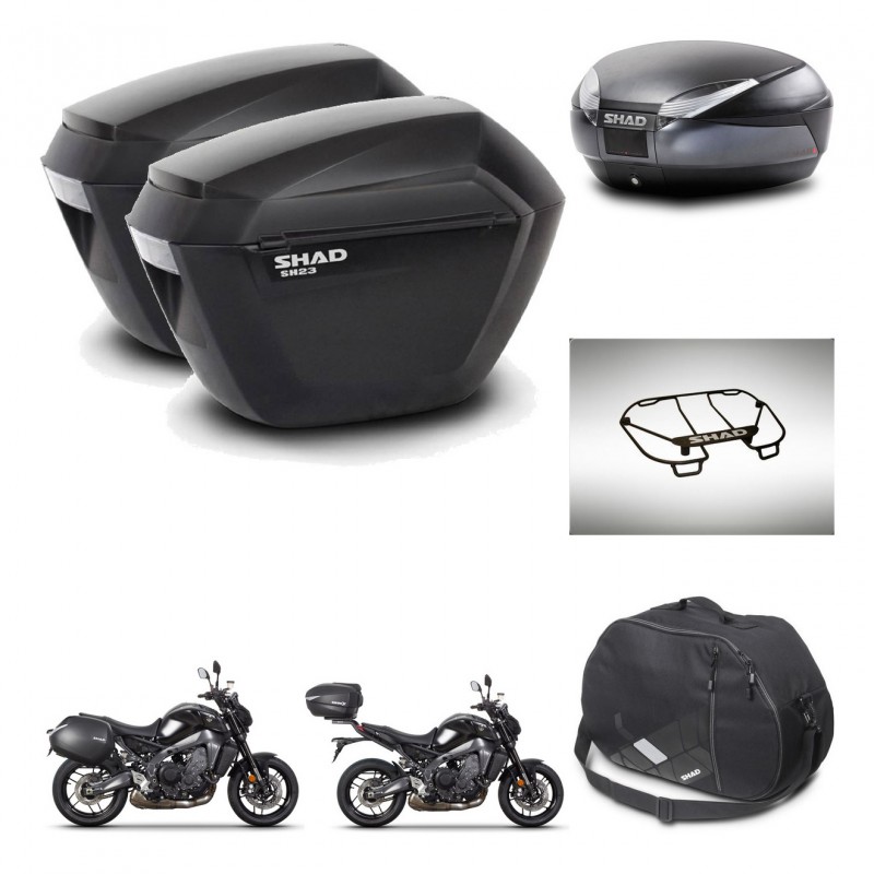 SHAD SH48 trunk + mounting bracket sh23 suitcases accessories DARK GREY PREMIUM KIT-465696