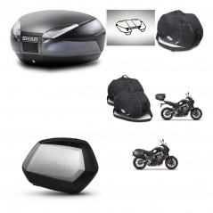 SHAD SH35 PREMIUM suitcases + mounting bracket SH48 trunk accessories DARK GREY KIT-465698