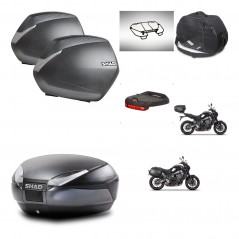 SHAD SH48 trunk + mounting bracket SH36 suitcases accessories DARK GREY PREMIUM KIT-465700