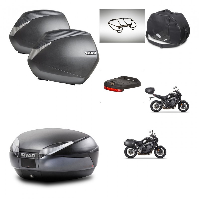 SHAD SH48 trunk + mounting bracket SH36 suitcases accessories DARK GREY PREMIUM KIT-465700