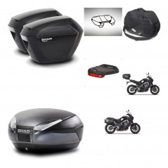 SHAD Baul SH48 + soporte montaje maletas sh23 accesorios DARK GREY PREMIUM KIT-465702
