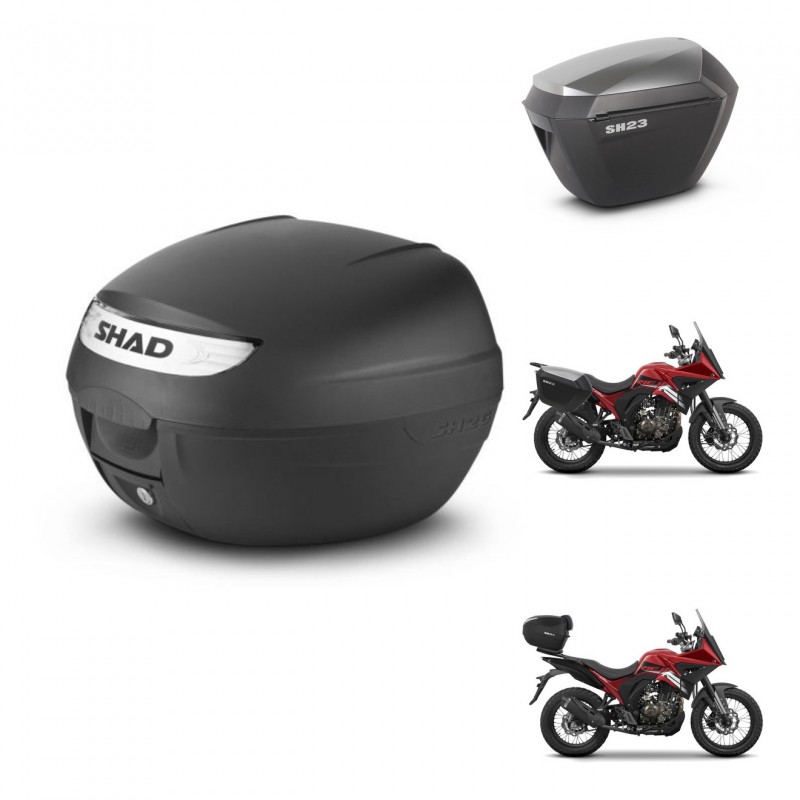 SHAD Maletas sh23 alu + soporte montaje baul SH26 KIT-465759
