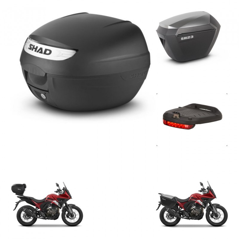 SHAD Maletas sh23 alu + soporte montaje baul SH26 accesorios KIT-465761