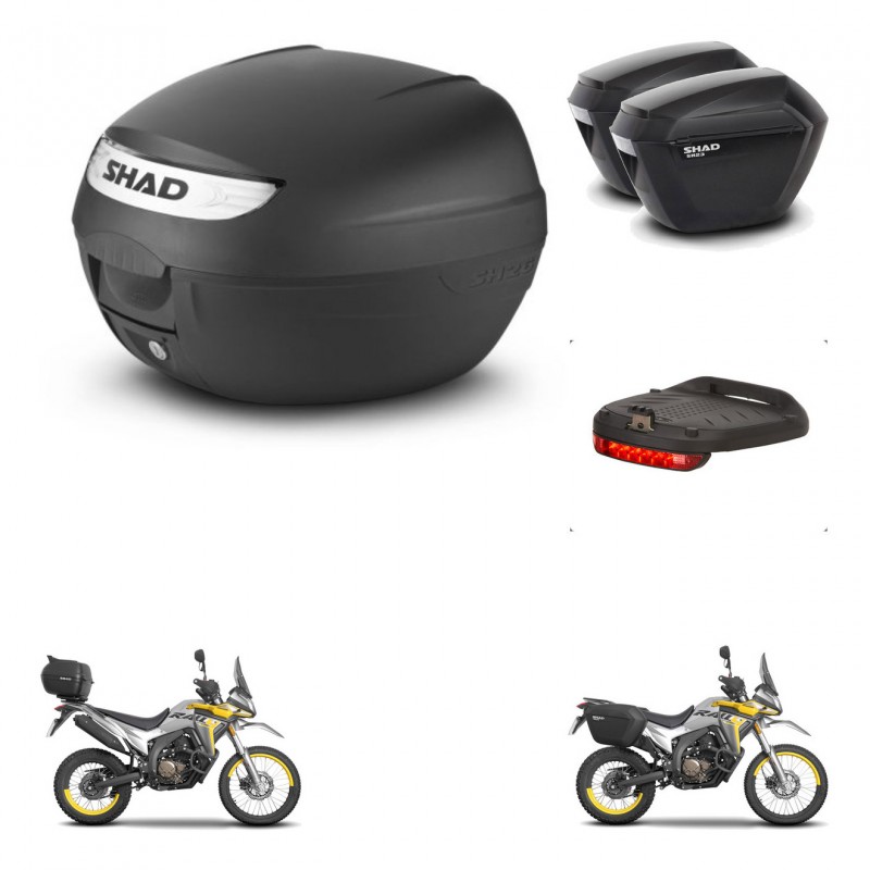 SHAD Maletas sh23 + soporte montaje baul SH26 accesorios KIT-465768