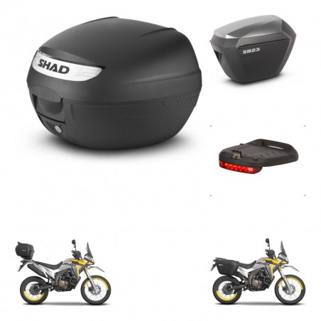 SHAD SH23 alu suitcases + mounting bracket SH26 trunk accessories KIT-465769