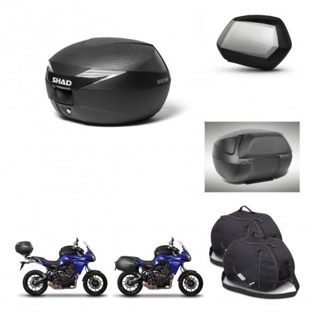 SHAD Maletas SH35 PREMIUM + soporte montaje Baul maleta accesorios KIT-469944