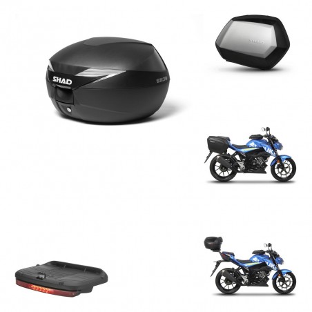 SHAD Maletas SH35 PREMIUM + soporte montaje Baul maleta accesorios KIT-469971