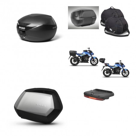 SHAD SH35 PREMIUM suitcases + mounting bracket suitcase trunk accessories KIT-469980