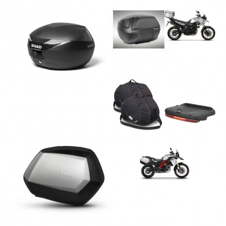 SHAD Maletas SH35 PREMIUM + soporte montaje Baul maleta accesorios KIT-470252
