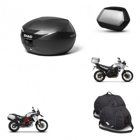 SHAD Maletas SH35 PREMIUM + soporte montaje Baul maleta accesorios KIT-470256