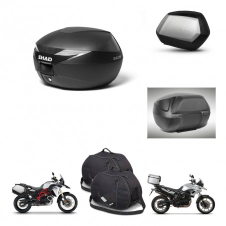 SHAD Maletas SH35 PREMIUM + soporte montaje Baul maleta accesorios KIT-470260