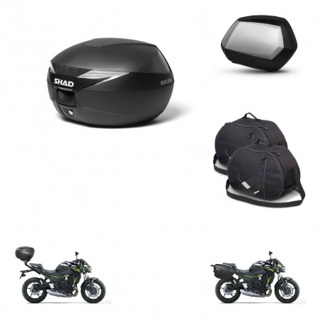 SHAD Maletas SH35 PREMIUM + soporte montaje Baul maleta accesorios KIT-470272