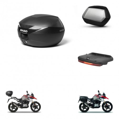 SHAD SH35 PREMIUM suitcases + mounting bracket suitcase trunk accessories KIT-470283