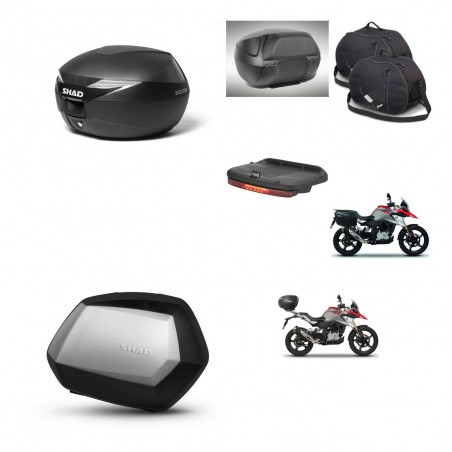 SHAD Maletas SH35 PREMIUM + soporte montaje Baul maleta accesorios KIT-470292