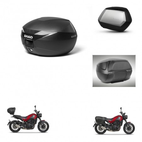 SHAD Maletas SH35 PREMIUM + soporte montaje Baul maleta accesorios KIT-470303