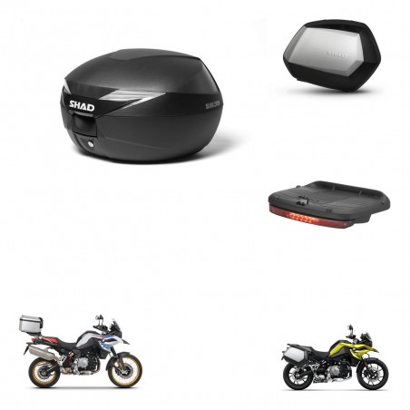 SHAD Maletas SH35 PREMIUM + soporte montaje Baul maleta accesorios KIT-470331