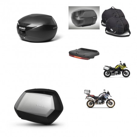 SHAD Maletas SH35 PREMIUM + soporte montaje Baul maleta accesorios KIT-470340