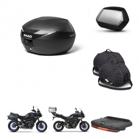 SHAD Maletas SH35 PREMIUM + soporte montaje Baul maleta accesorios KIT-470348