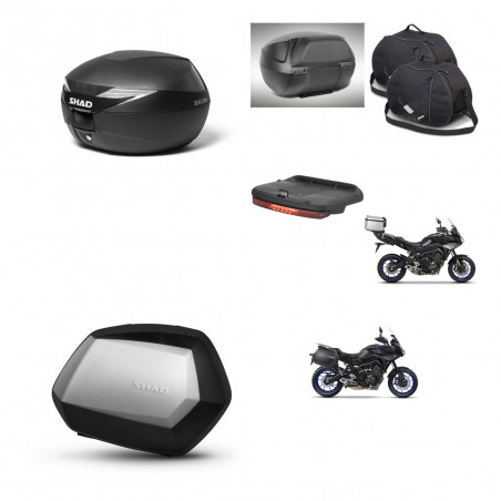 SHAD Maletas SH35 PREMIUM + soporte montaje Baul maleta accesorios KIT-470356