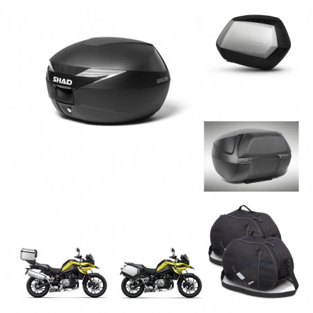 SHAD Maletas SH35 PREMIUM + soporte montaje Baul maleta accesorios KIT-470368