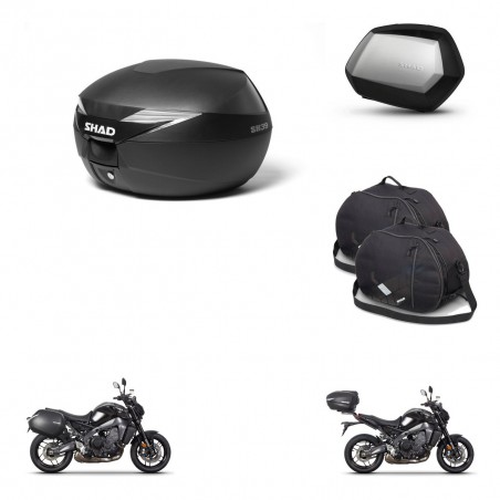 SHAD Maletas SH35 PREMIUM + soporte montaje Baul maleta accesorios KIT-470392