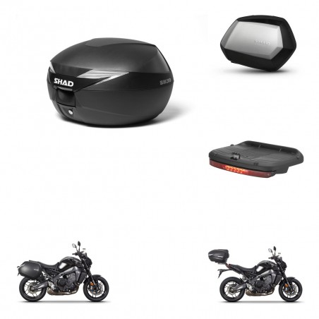 SHAD Maletas SH35 PREMIUM + soporte montaje Baul maleta accesorios KIT-470395