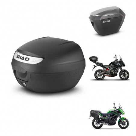 SHAD SH23 alu suitcases + mounting bracket SH26 trunk KIT-470443