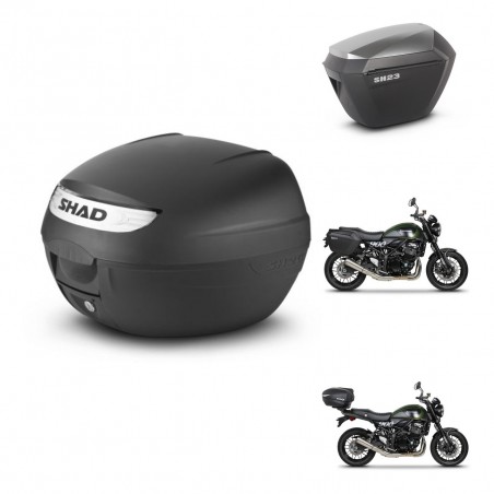 SHAD SH23 alu suitcases + mounting bracket SH26 trunk KIT-470487