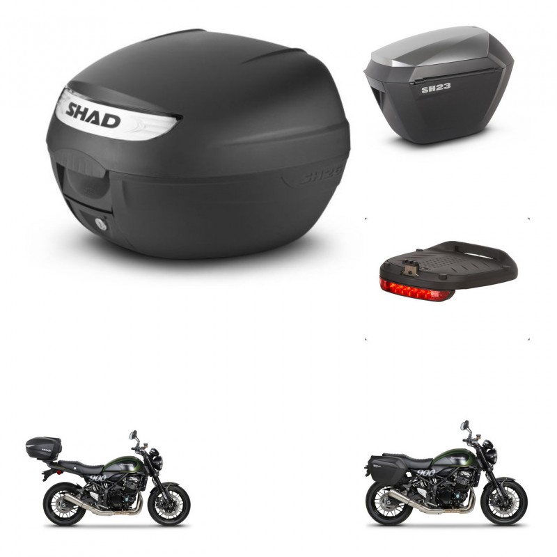 SHAD Maletas sh23 alu + soporte montaje baul SH26 accesorios KIT-470489