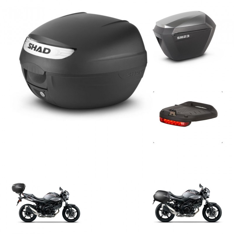 SHAD SH23 alu suitcases + mounting bracket SH26 trunk accessories KIT-470493