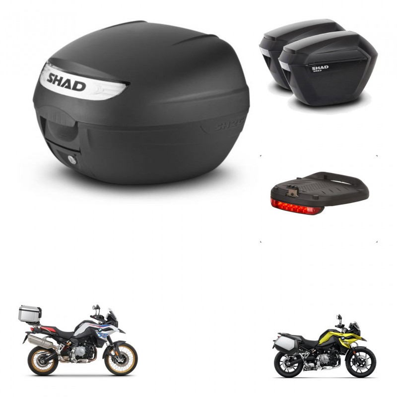 SHAD Maletas sh23 + soporte montaje baul SH26 accesorios KIT-470496
