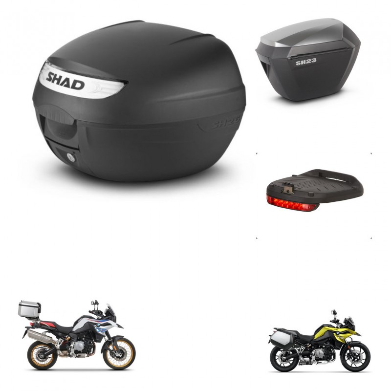 SHAD Maletas sh23 alu + soporte montaje baul SH26 accesorios KIT-470497