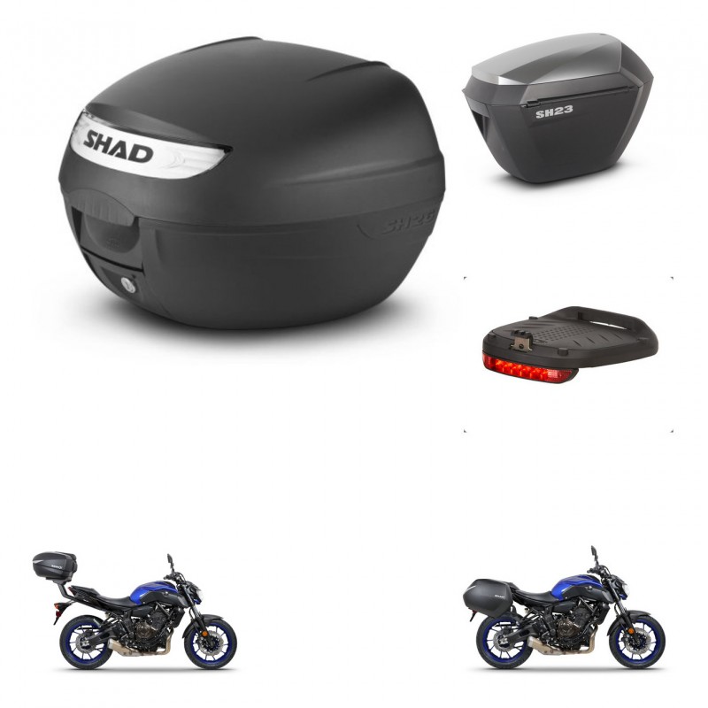 SHAD Maletas sh23 alu + soporte montaje baul SH26 accesorios KIT-470501