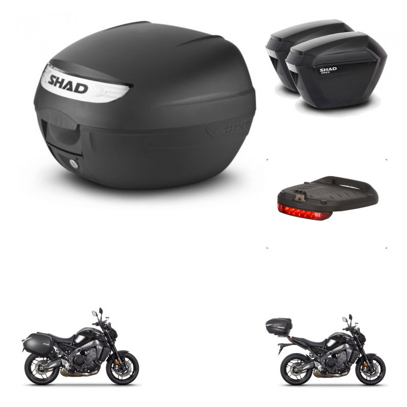 SHAD Maletas sh23 + soporte montaje baul SH26 accesorios KIT-470516