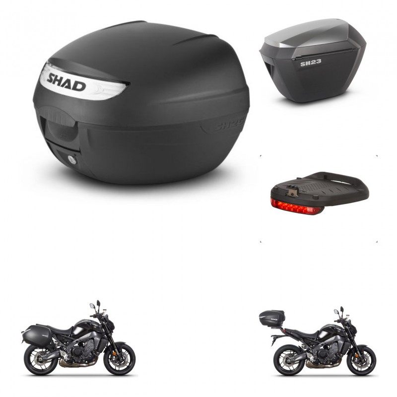 SHAD Maletas sh23 alu + soporte montaje baul SH26 accesorios KIT-470517
