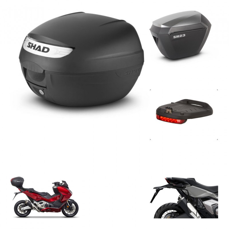 SHAD Maletas sh23 alu + soporte montaje baul SH26 accesorios KIT-470529