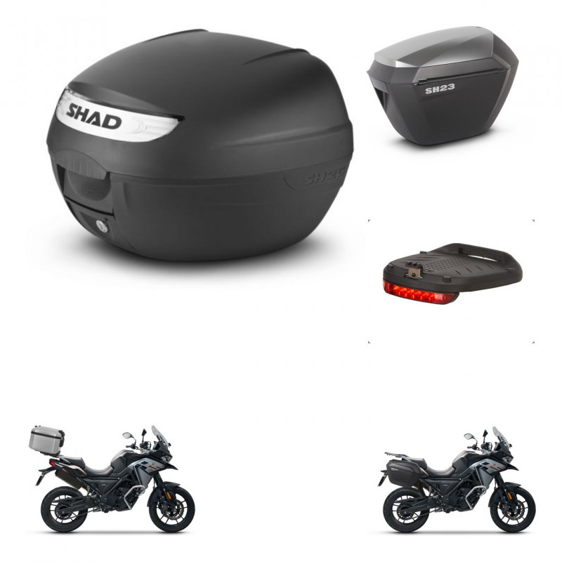 SHAD SH23 alu suitcases + mounting bracket SH26 trunk accessories KIT-470533