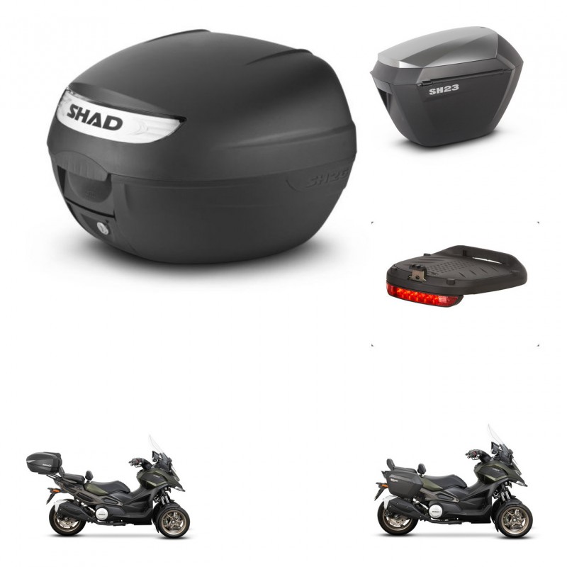 SHAD Maletas sh23 alu + soporte montaje baul SH26 accesorios KIT-470537