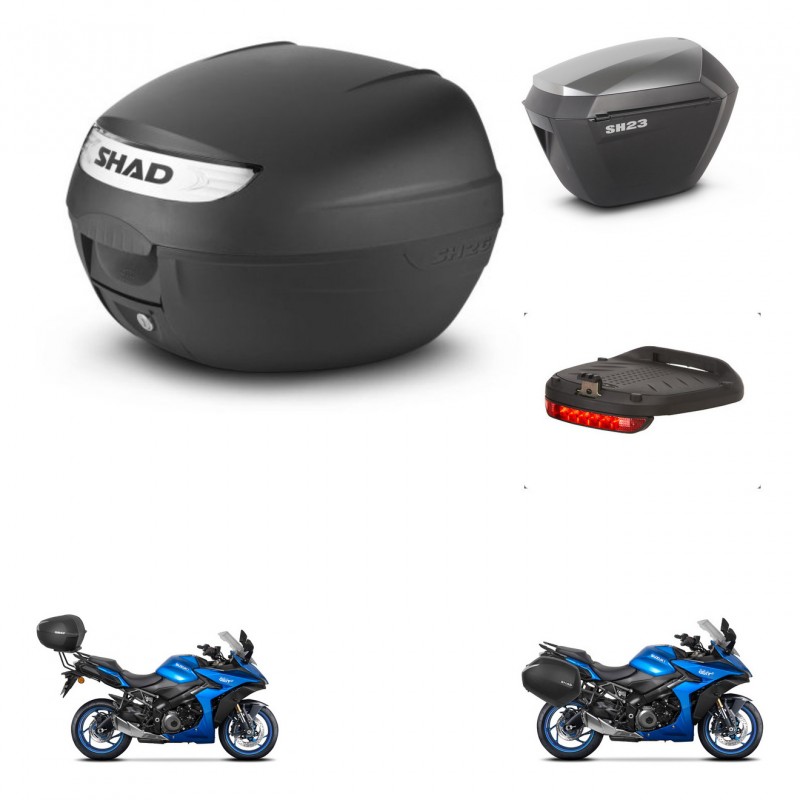 SHAD Maletas sh23 alu + soporte montaje baul SH26 accesorios KIT-470541
