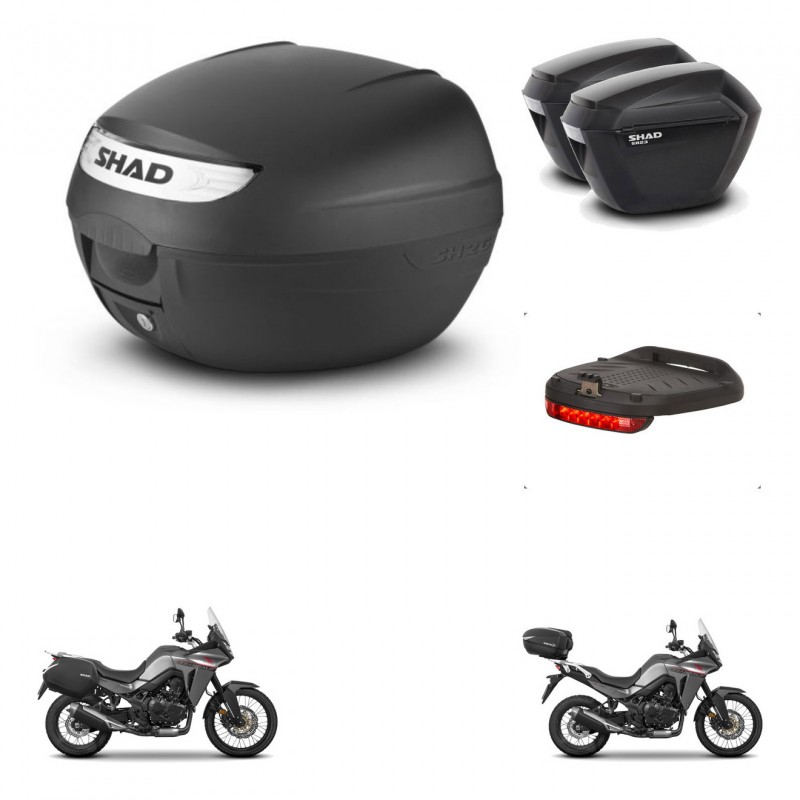 SHAD Maletas sh23 + soporte montaje baul SH26 accesorios KIT-470548